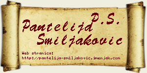 Pantelija Smiljaković vizit kartica